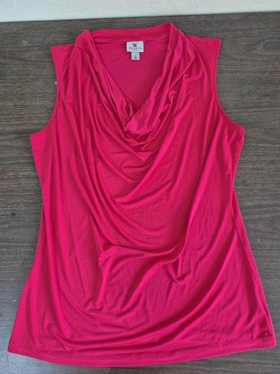 Worthington Tops - Women's Sleeveless Cowl Neck Top - Hot Pink Large